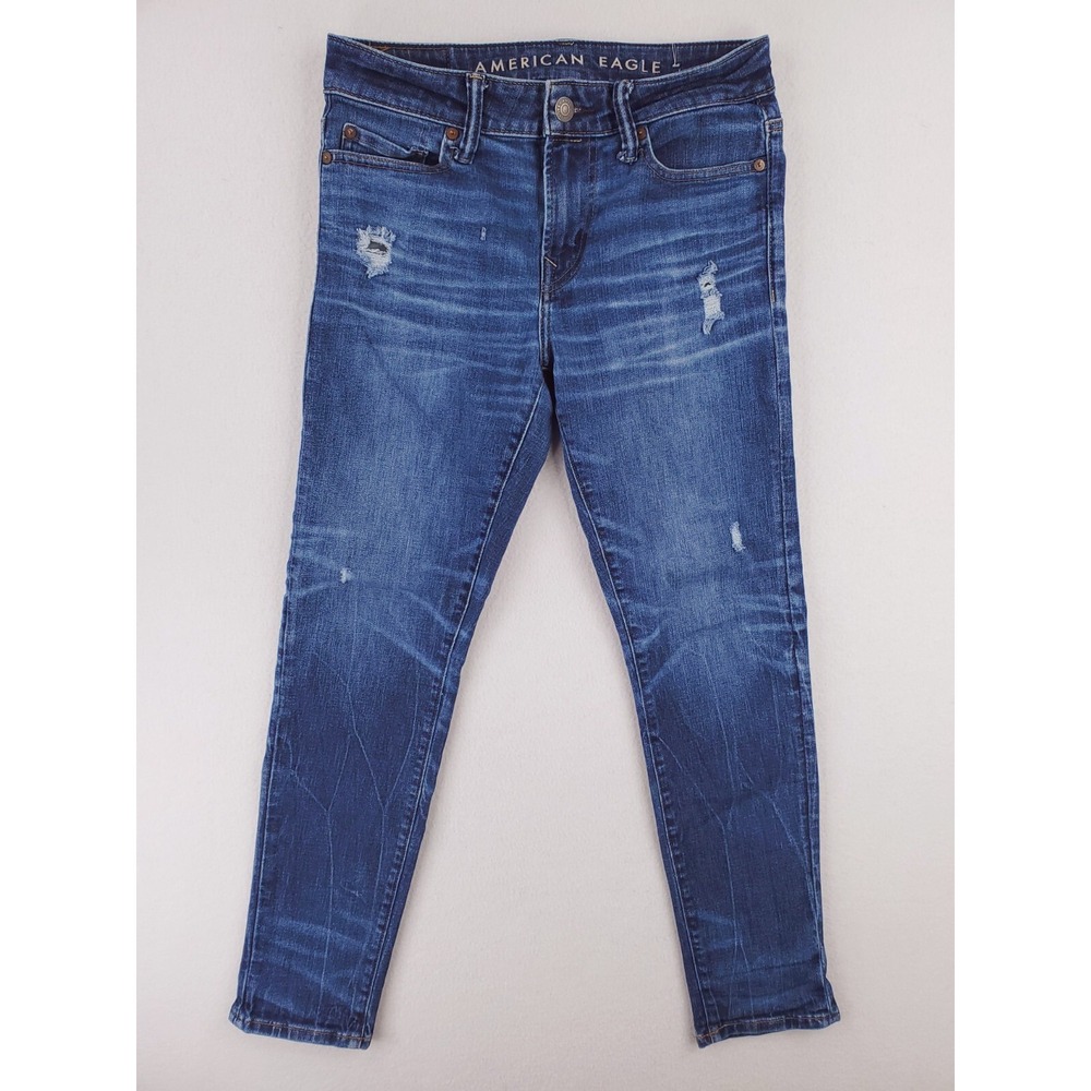 American Eagle Jeans Mens 30x30 Skinny Distressed Next Level Airflex Denim Pants